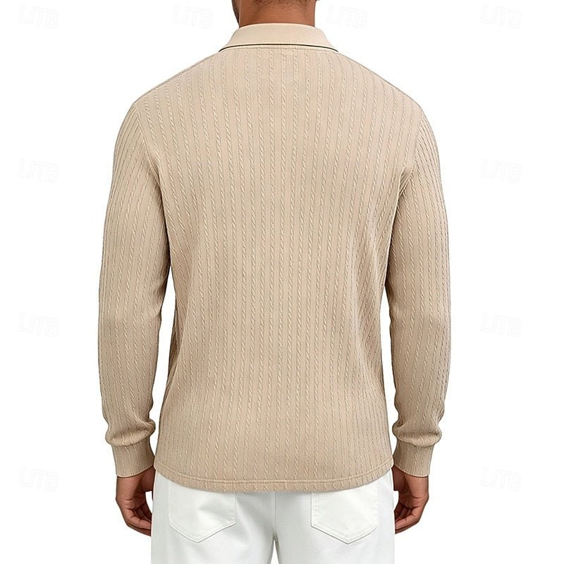 Rhett | Textured Quarter-Zip Polo Shirt – Moderner Stil für Männer