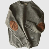 Emil | Klassischer Herren Strickpullover mit Ellbogen-Patches