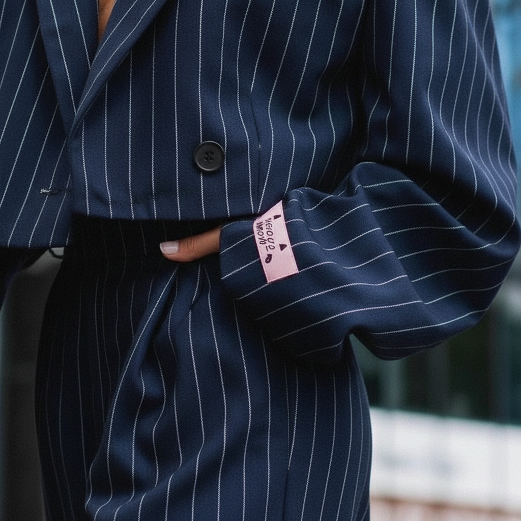 Emma | Elegantes gestreiftes Damen Blazer Set
