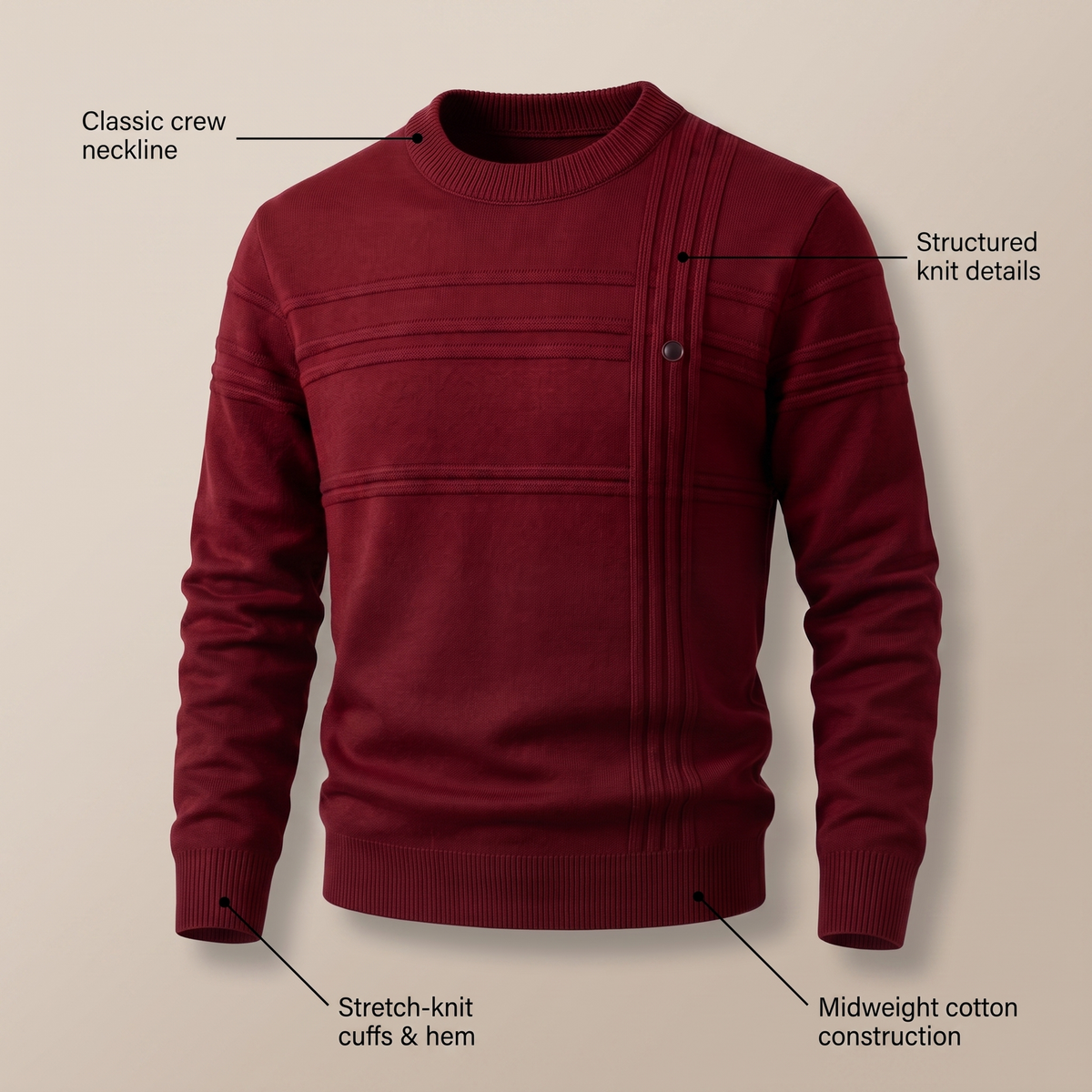 Harrington | Premium Sweater – Clean Design voor Heren