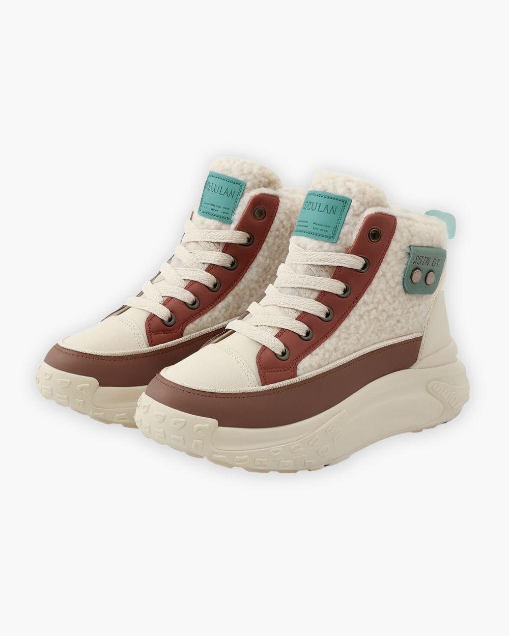 Hohe Sneakers mit warmem Innenfutter